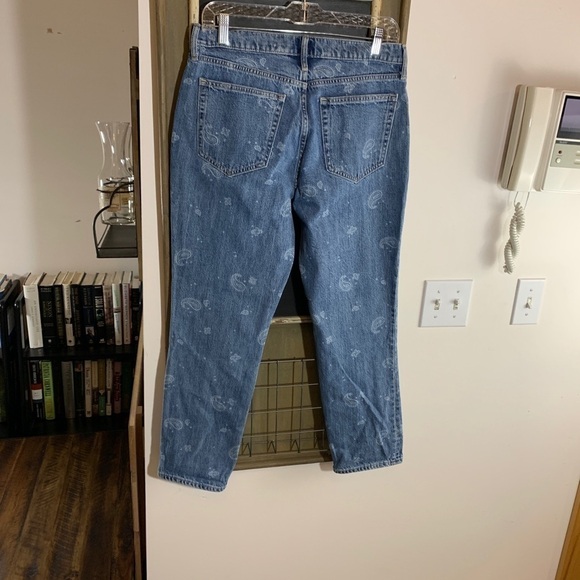 GAP Mid Rise Best Girlf Jeans Floral Detail Size 27 - Picture 8 of 8